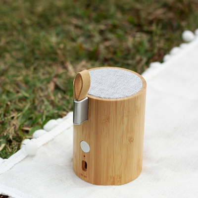 Gingko Drum Light Bluetooth Speaker - Bamboo