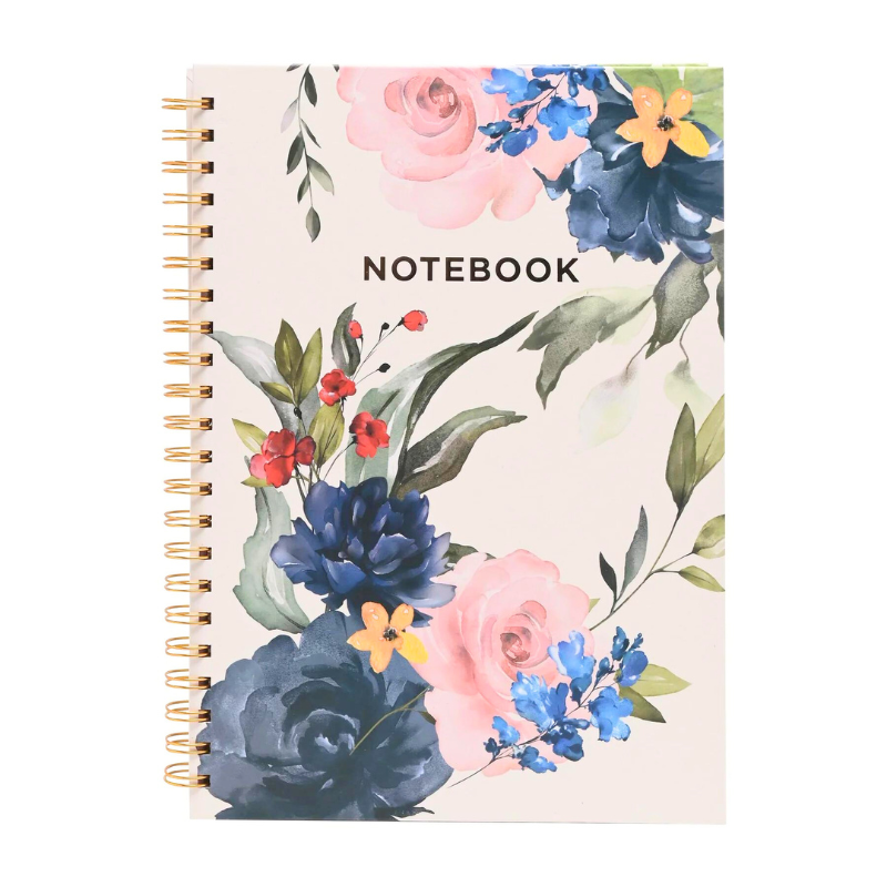 Sophia Floral A4 Spiral Bound Notebook