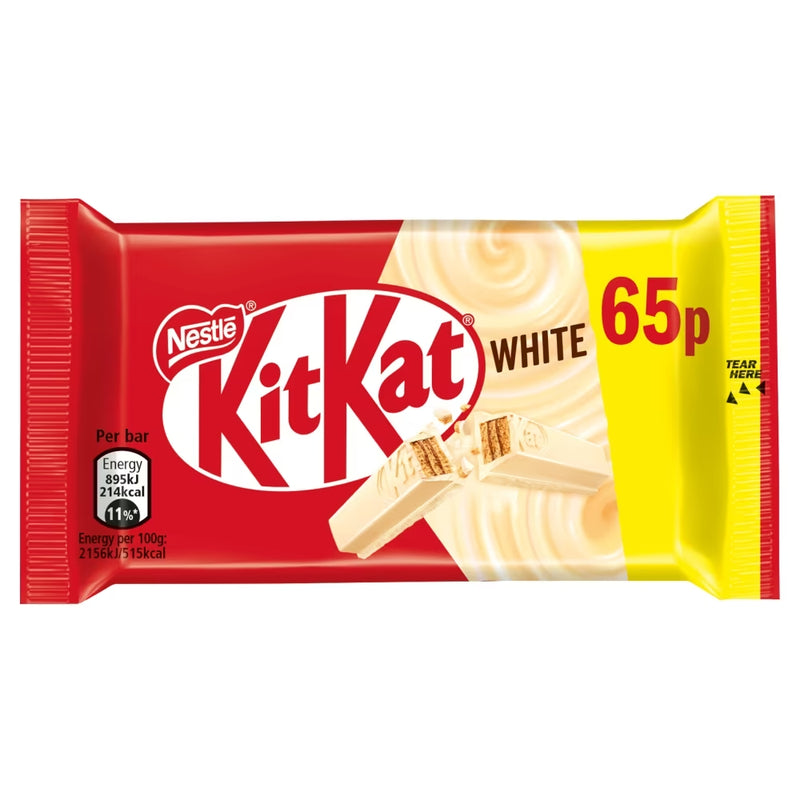 Kit Kat 4 Finger White Chocolate Bar 41.5g PMP 65p