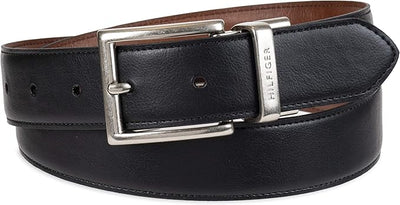 Tommy Hilfiger Men's Reversible Belt, Cognac/Black, 42