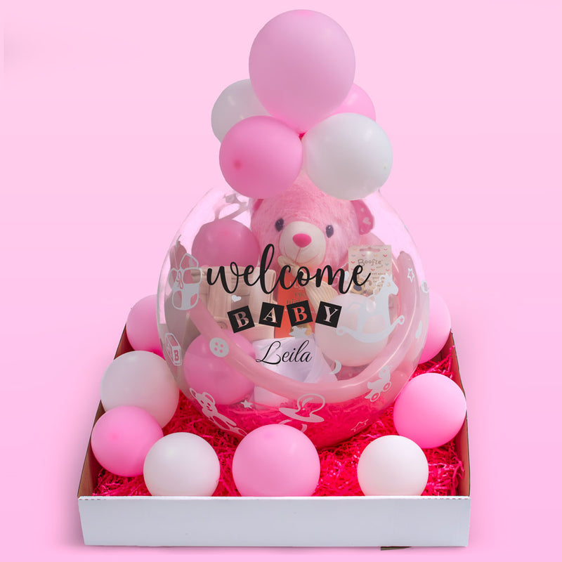 Personalised Stuffed Balloon - Baby Girl