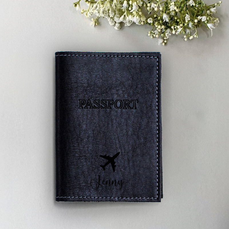 Chocolate Genuine Leather Passport Holder