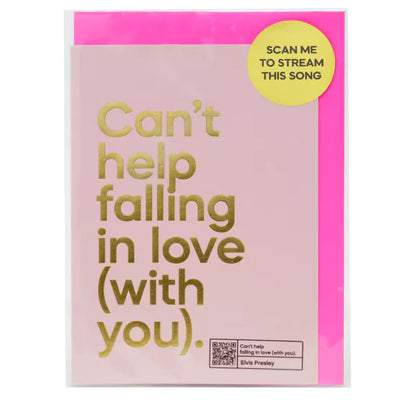 Say It With Songs Greeting Card - Can't Help Falling In Love - Elvis Presley