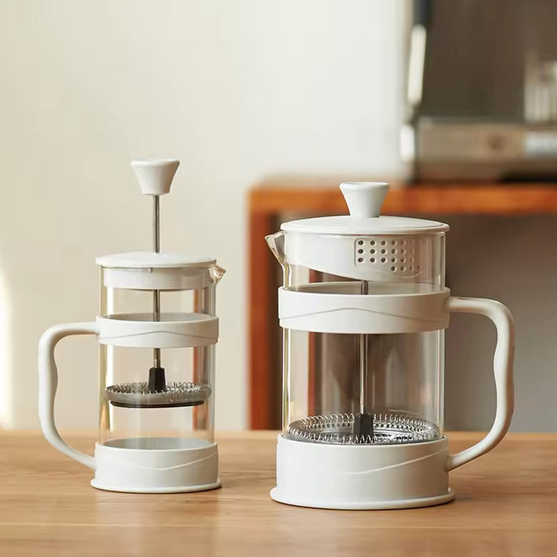 French Press White Coffee Mug - 600ml