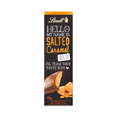 Lindt HELLO Salted Caramel Bar 100g