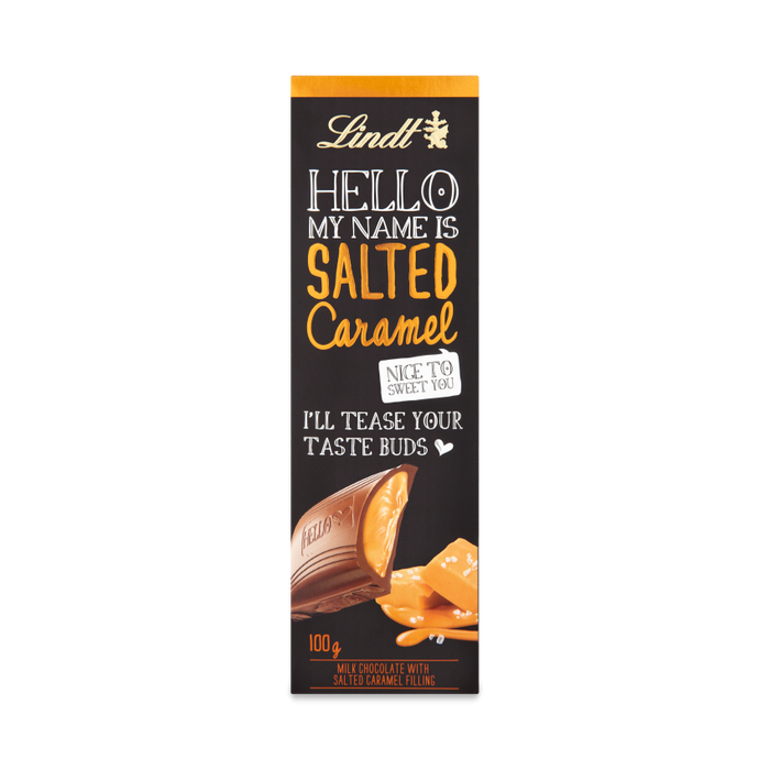 Lindt HELLO Salted Caramel Bar 100g