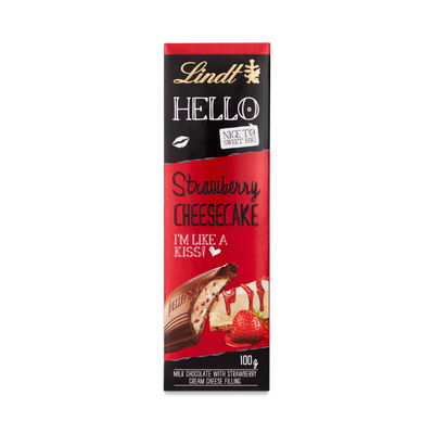 Lindt HELLO Strawberry Cheesecake Bar 100g