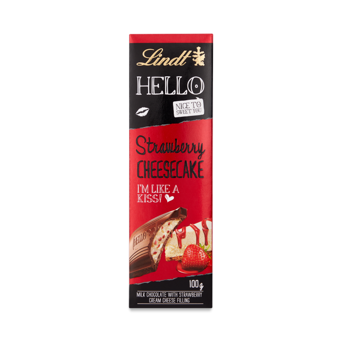 Lindt HELLO Strawberry Cheesecake Bar 100g