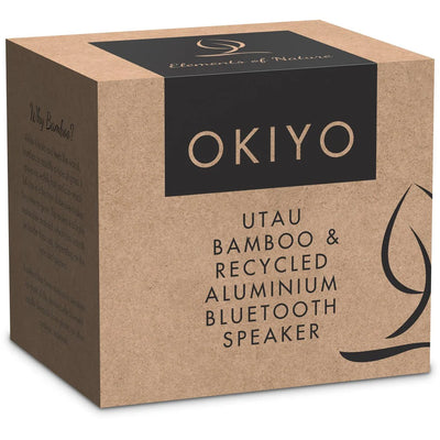 Okiyo Utau Bamboo &amp; RAL Bluetooth Speaker- Natural