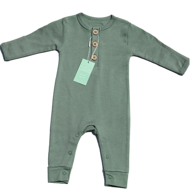 Organic Cotton Buttoned Romper