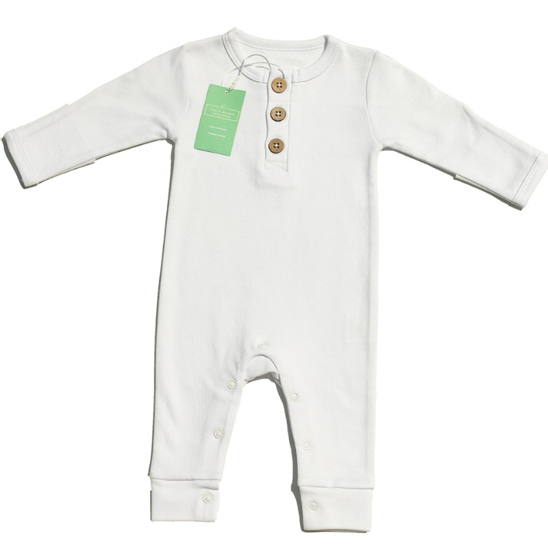 Organic Cotton Buttoned Romper