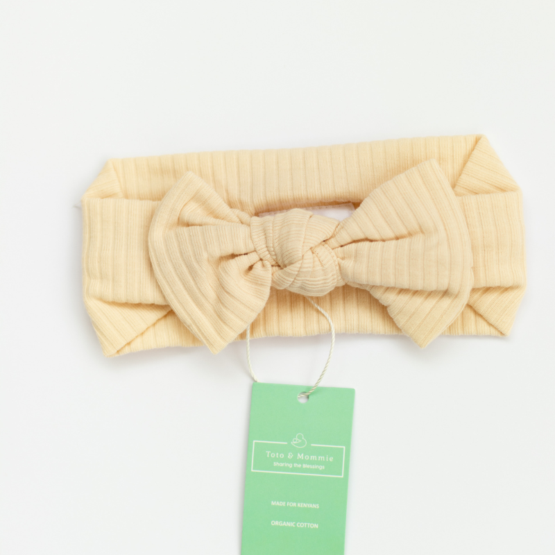 Organic Cotton Ribbed Bow