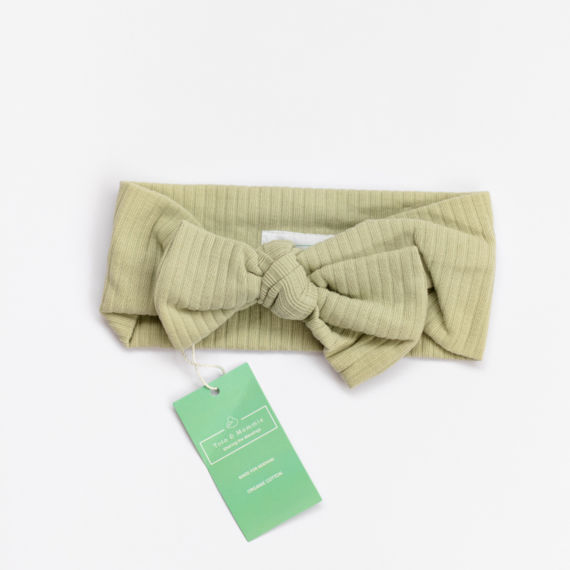 Organic Cotton Ribbed Bow