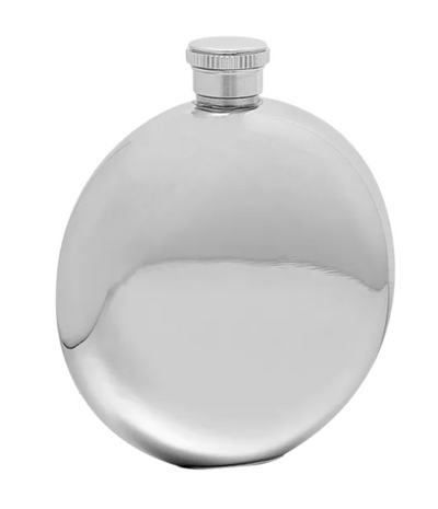 Harvey Makin Round Hip Flask - 5oz Stainless Steel