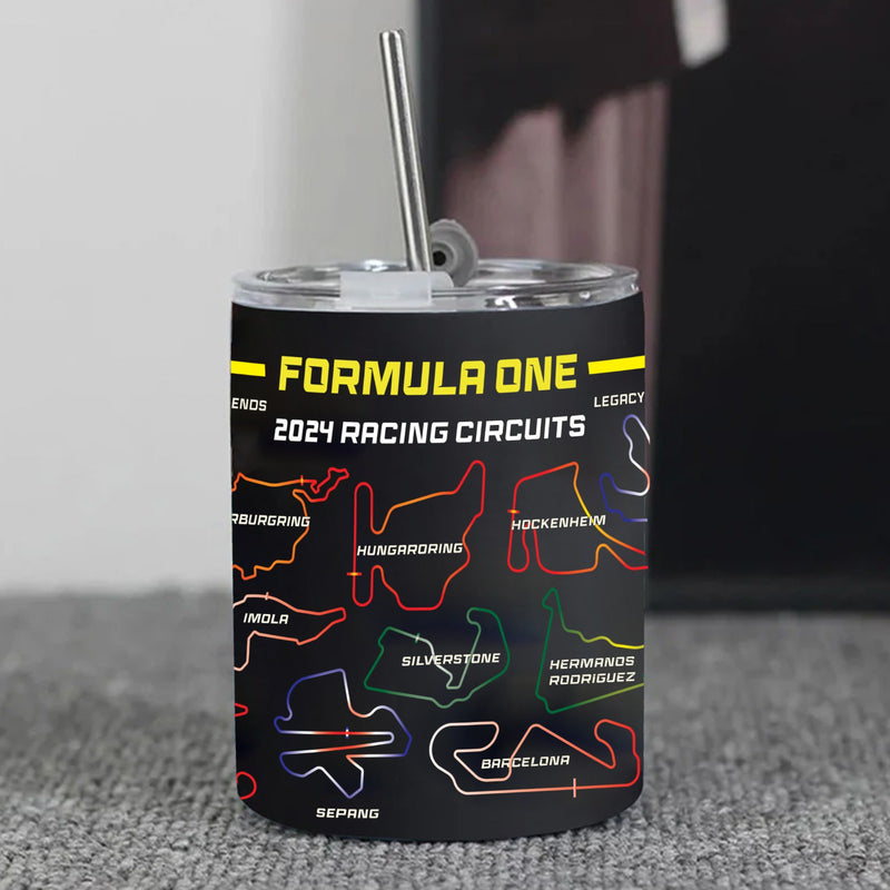 Formula 1 Tracks Straw Tumbler