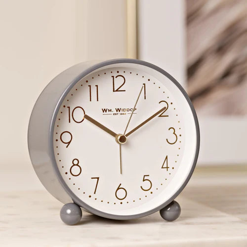 Hometime Metal Case Alarm Clock Light & Snooze Blush 10.8cm