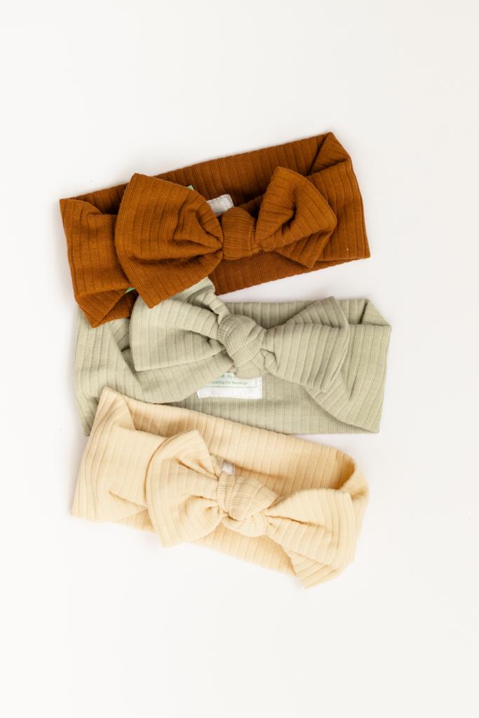 Organic Cotton Ribbed Bow