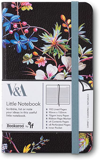 V&A Bookaroo JOURNAL A6 - Kilburn Black Floral