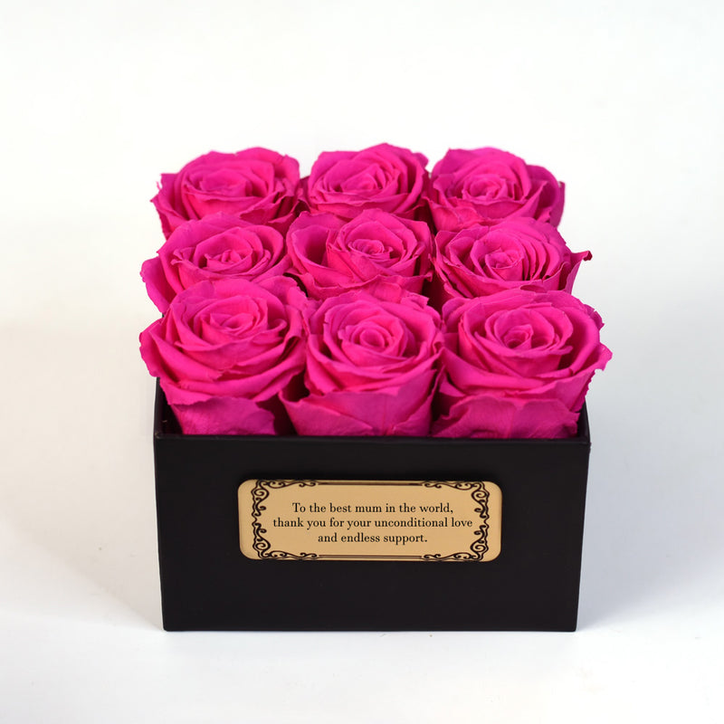 Perky Pink Preserved Roses in a Box