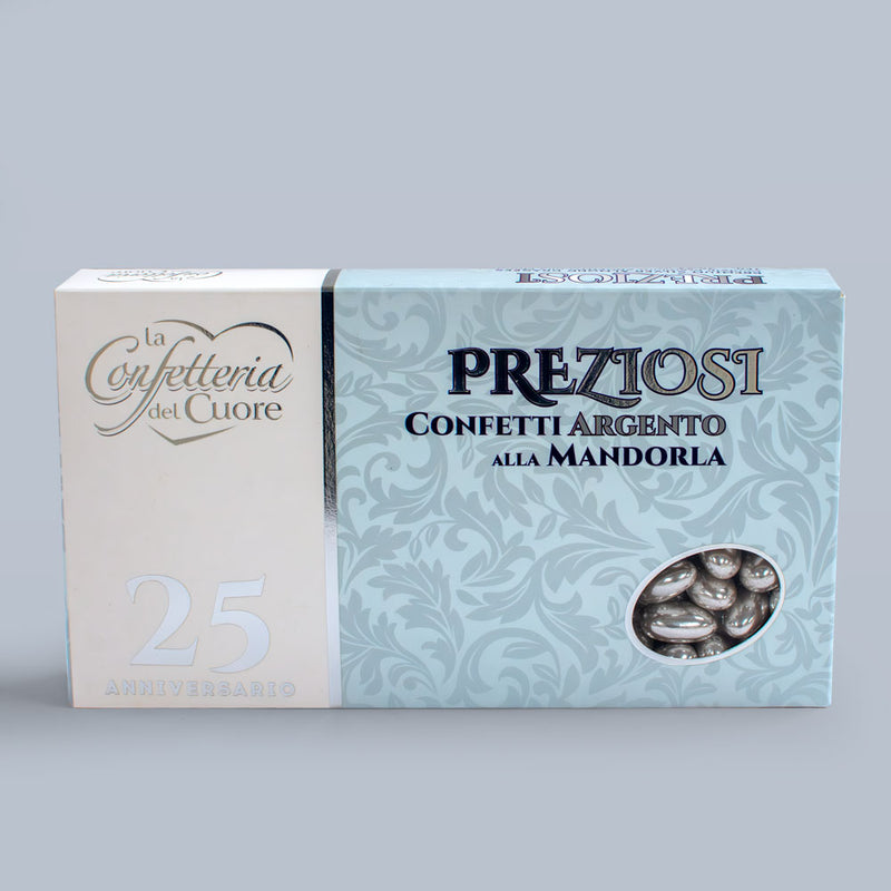 La Confetteria Del Cuore Silver Sugar Coated Almonds 1000g