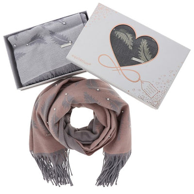 Pearl Feathers Boxed Scarf