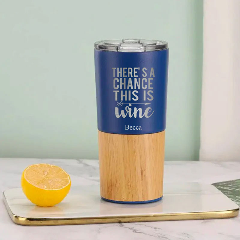 Bamboo Stainless Steel Travel Tumbler