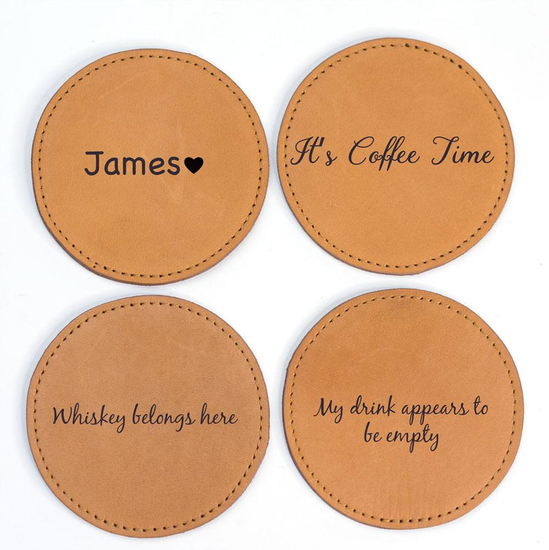 Personalised Genuine Leather Coasters (Copy)