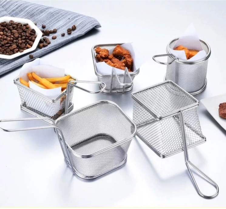 Square Stainless Steel Mini Fryer Basket