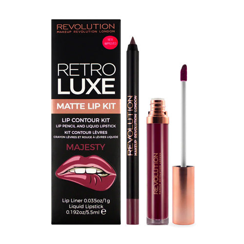 Revolution Retro Luxe Matte Lip Kit - Majesty