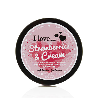 I LOVE Strawberries & Cream Body Butter, 200 ml