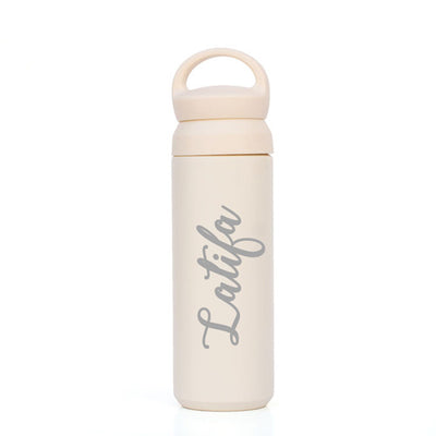 Cream Personalised Vacuum Travel Tumbler - 500Ml