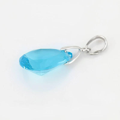 Keysha Tear Drop Aqua Necklace